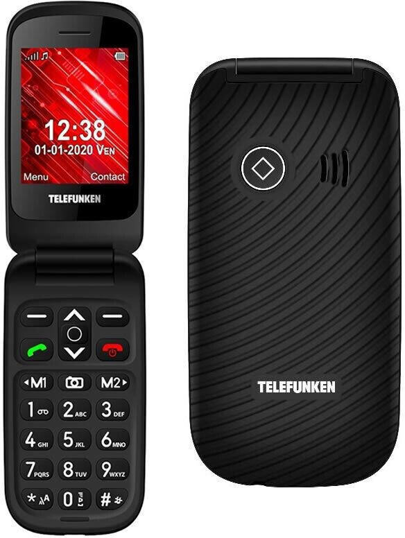 Teléfono móvil telefunken s450 para personas mayores/ azul