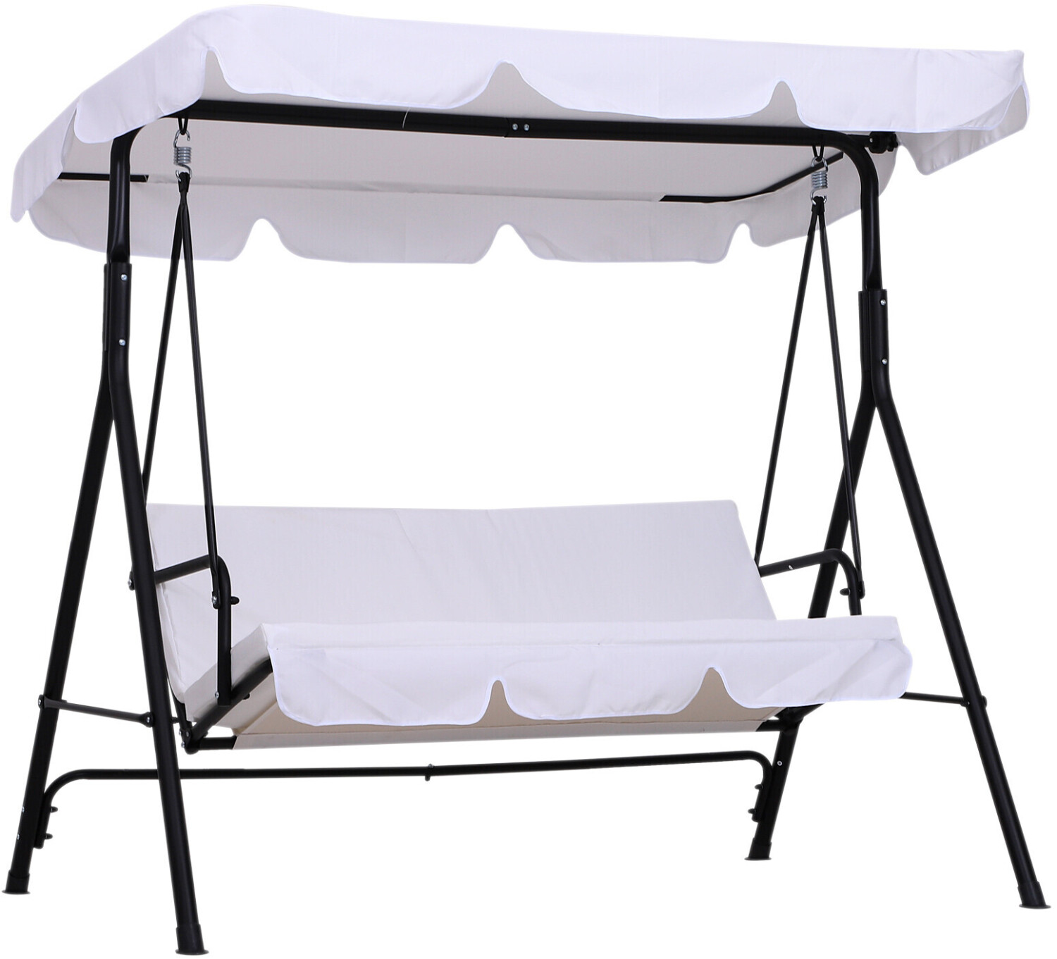 Outsunny Balancelle 3 places blanc (84A-054WT)