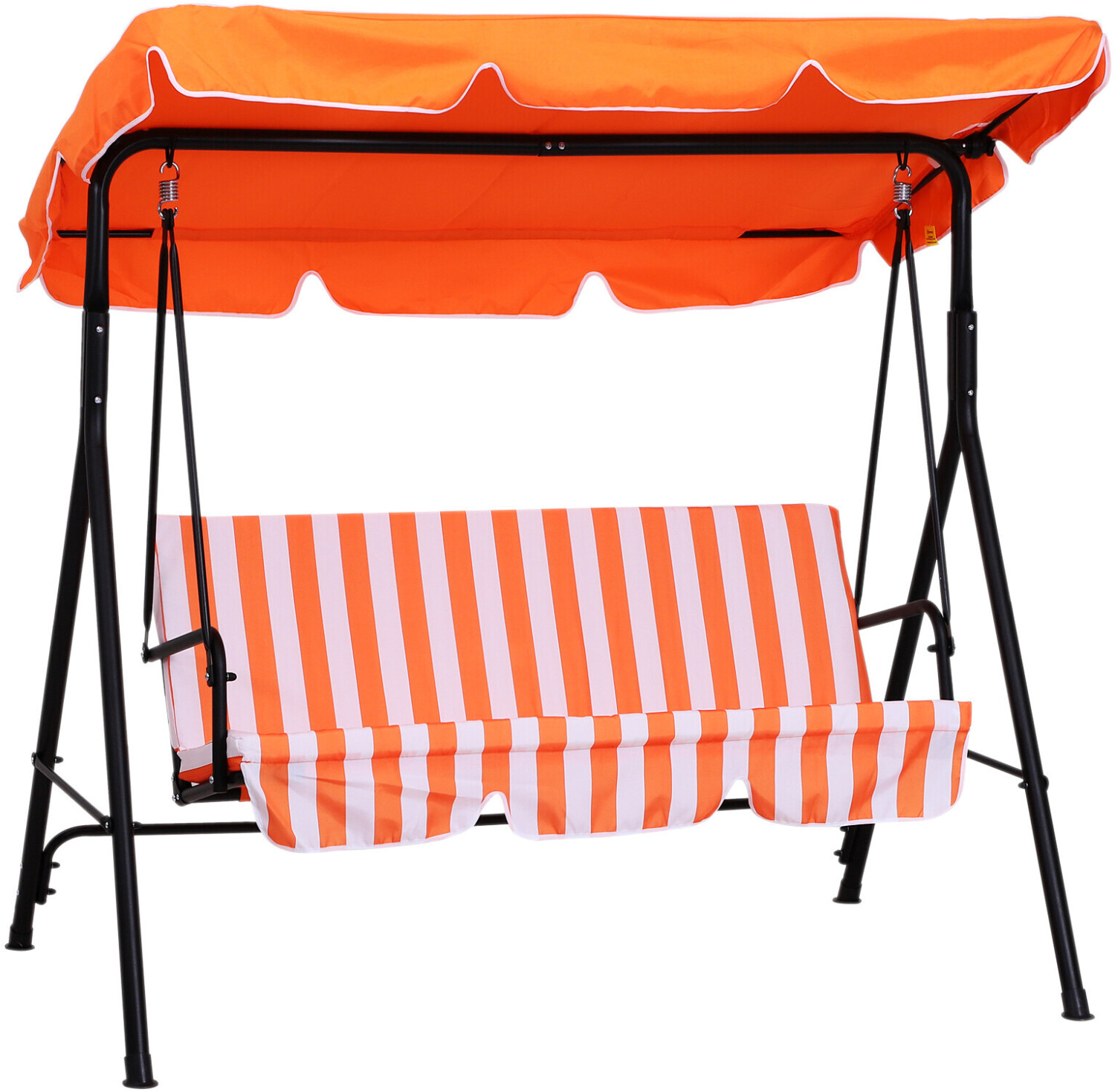 Outsunny Balancelle 3 places orange/blanc (84A-054OG)