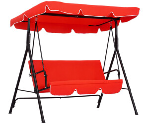 Outsunny Balancelle 3 places rouge/noir (84A-054RD)