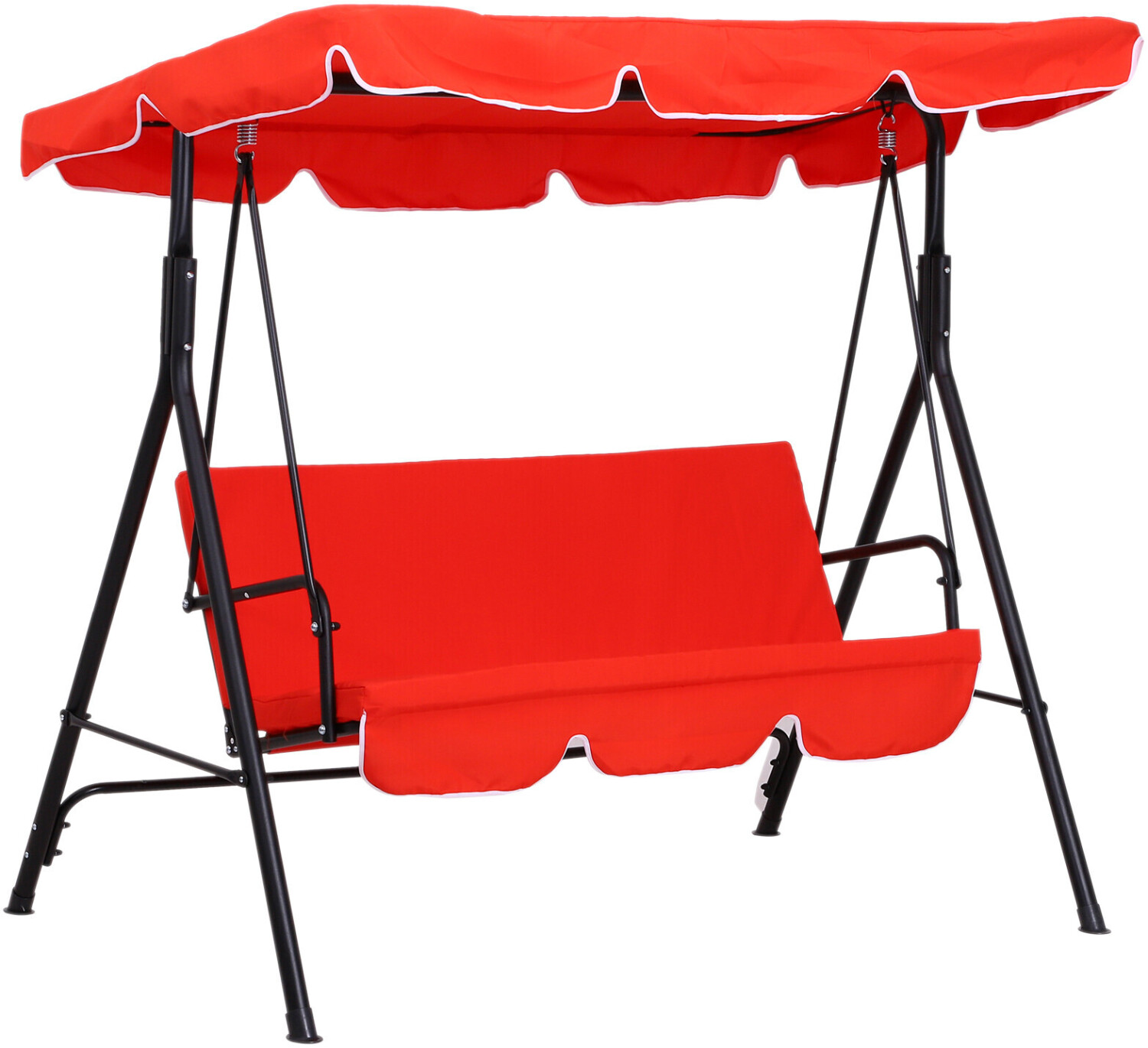 Outsunny Balancelle 3 places rouge/noir (84A-054RD)