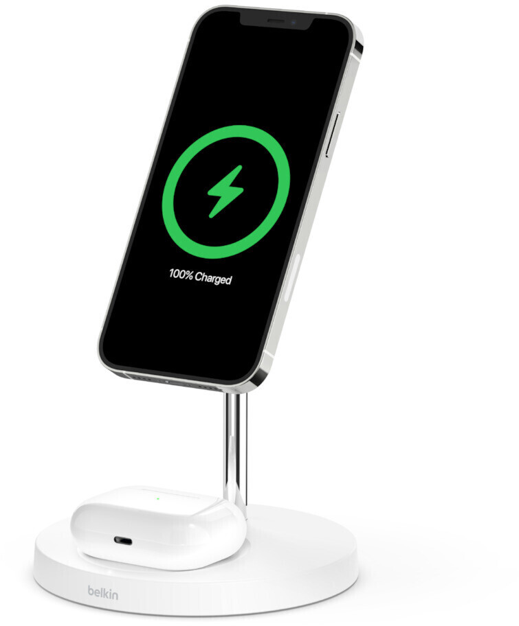 Belkin BOOST CHARGE PRO Wireless 2-in-1-Charger with MagSafe White