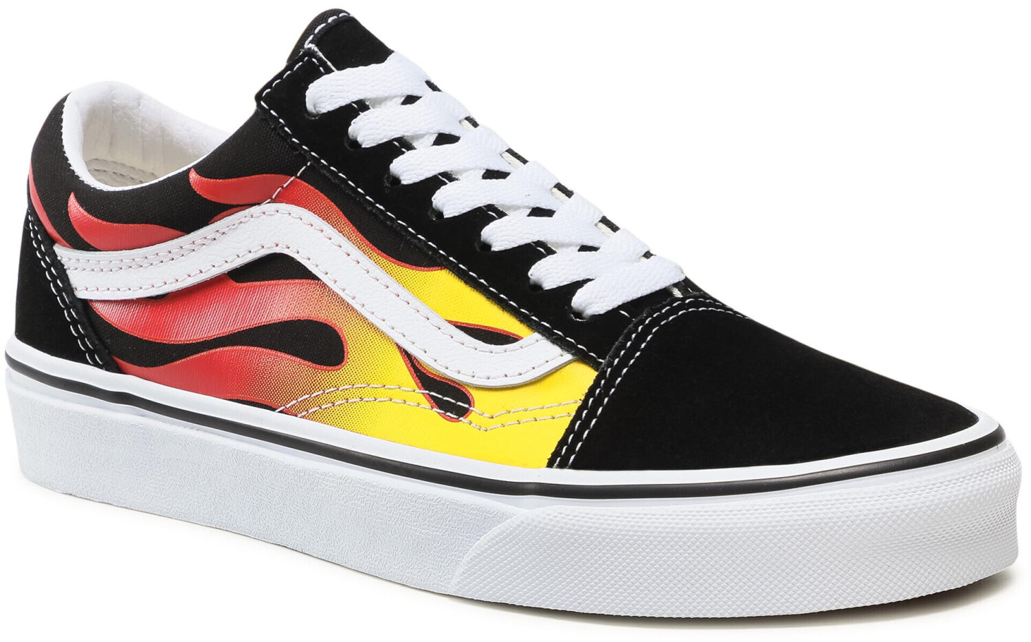 Black and white flame vans outlet