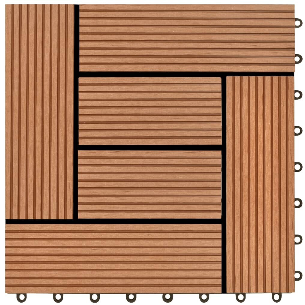 vidaXL Carreaux de terrasse 30 x 30 cm (22 pièces) (277798)
