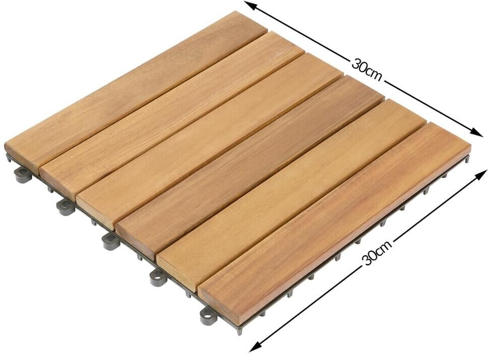 Deuba Dalles de terrasse 30 x 30 cm (33 pièces) (990754)
