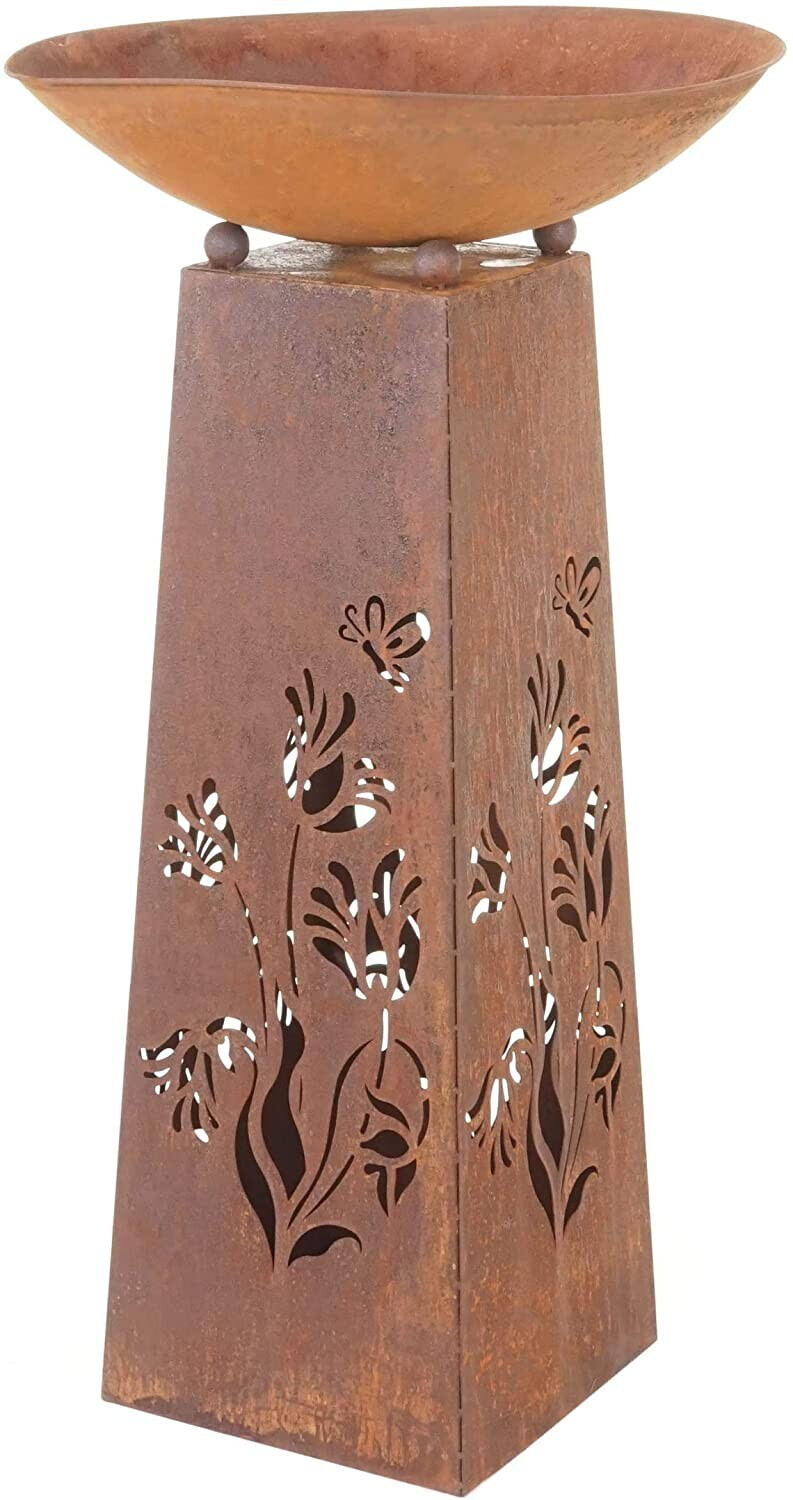 Mendler Colonne pour plantes HWC-E65 107 x 58 x 58 cm patine