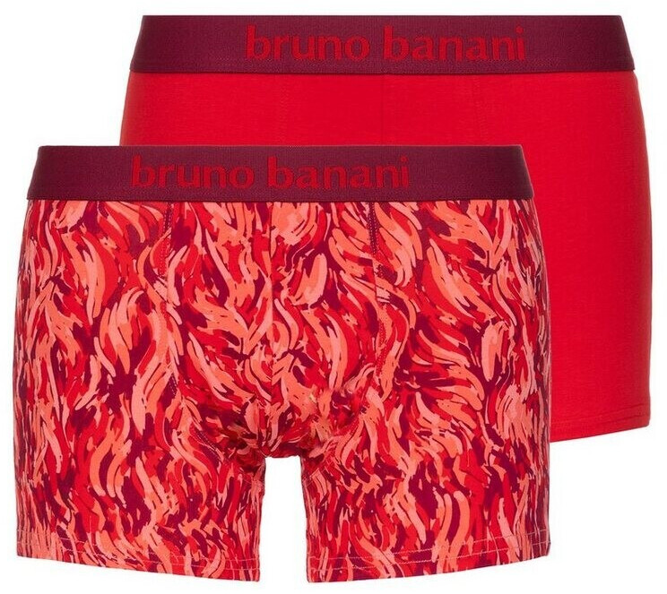 Bruno Banani Scratch-Short 2-Pack (2224-2201) red/salmon print