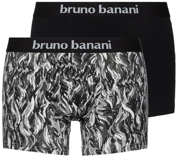 Bruno Banani Scratch-Short 2-Pack (2224-2201) black/grey print
