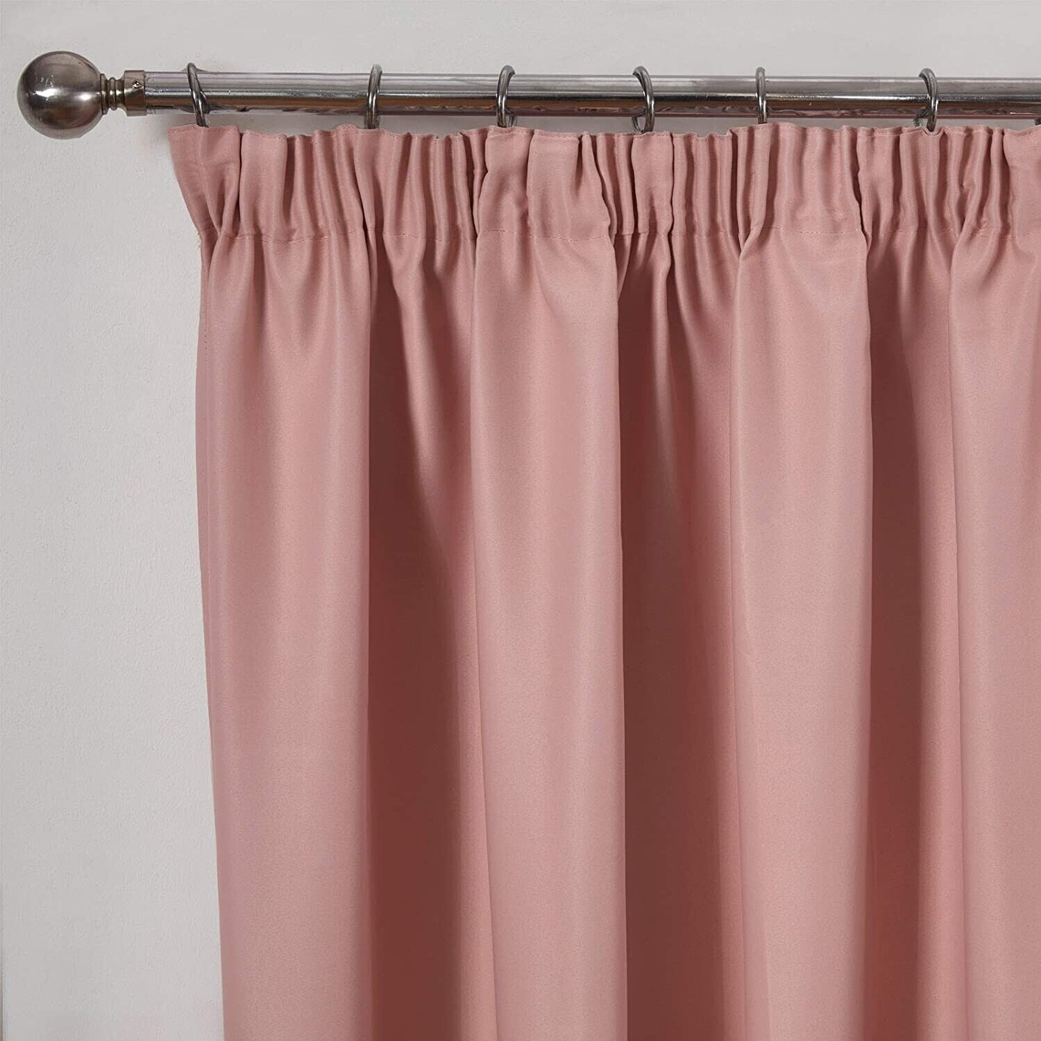 Dreamscene Tape Top Thermal Curtains, Blush Pink (117 x 137cm)