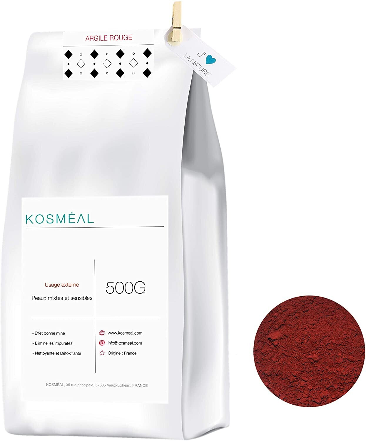 Kosméal Argile rouge (500 g)