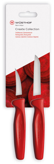 Wüsthof Create Collection 2 Piece Paring Knife Set red