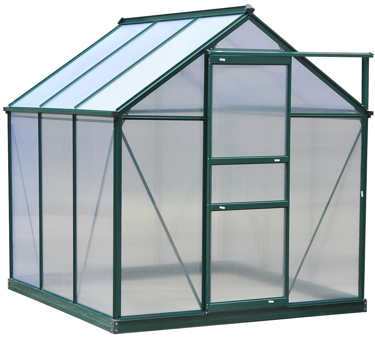 Outsunny Serre aluminium vert 1,9 x 1,92 x 2,01 m