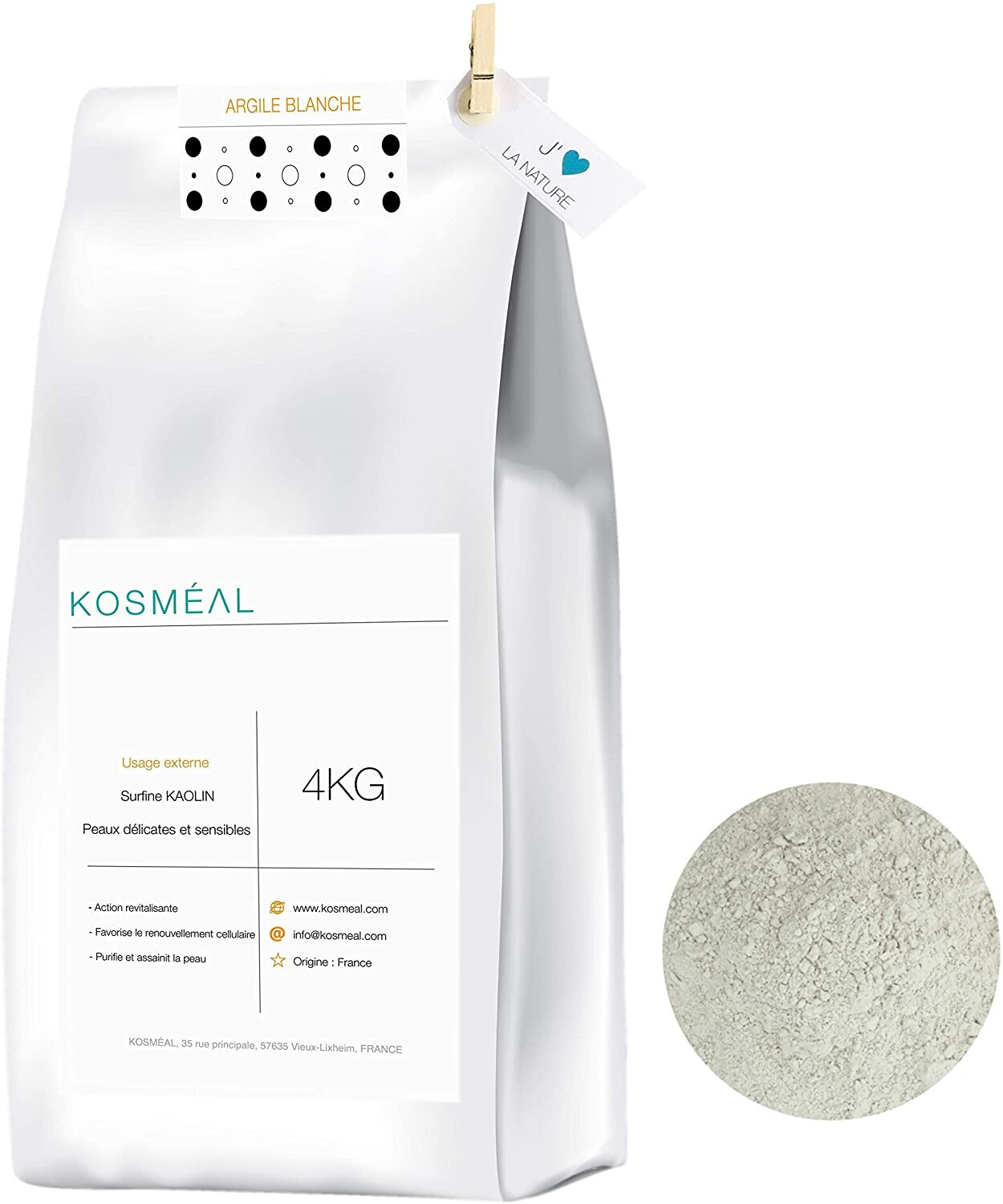 Kosméal Kaolin surfine (4 kg)