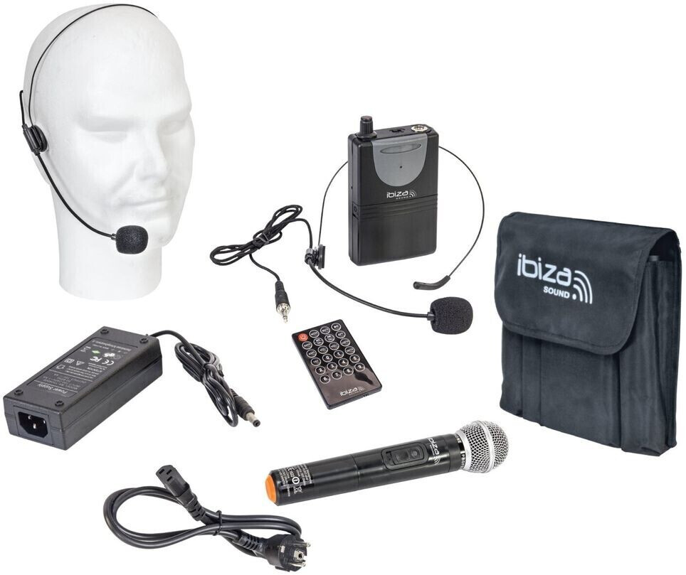 IBIZA PORT15VHF-MKII - Système enceinte de sonorisation portable autonome  15”/38CM AVEC USB, Bluetooth et 2 micros VHF - Cdiscount TV Son Photo