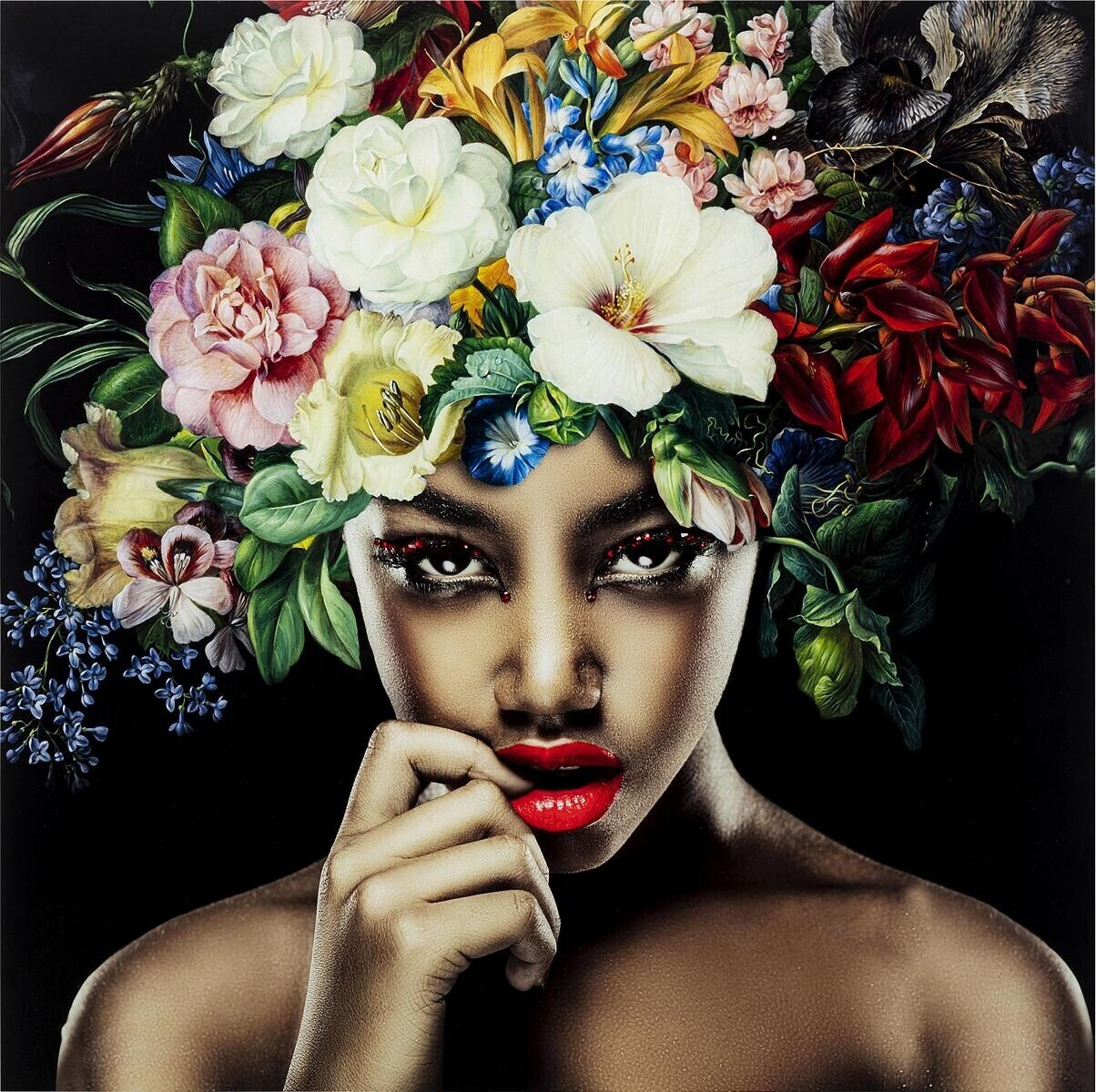 KARE Pretty Flower Woman 100x100