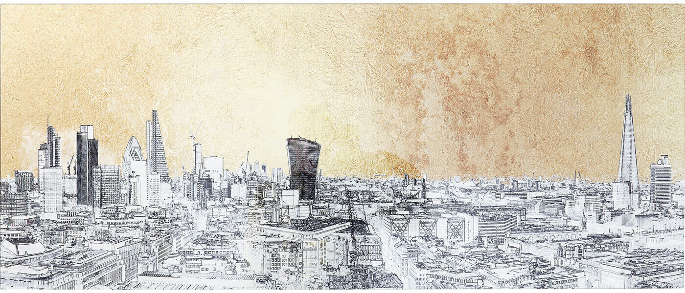 KARE Metallic London View 50x120cm