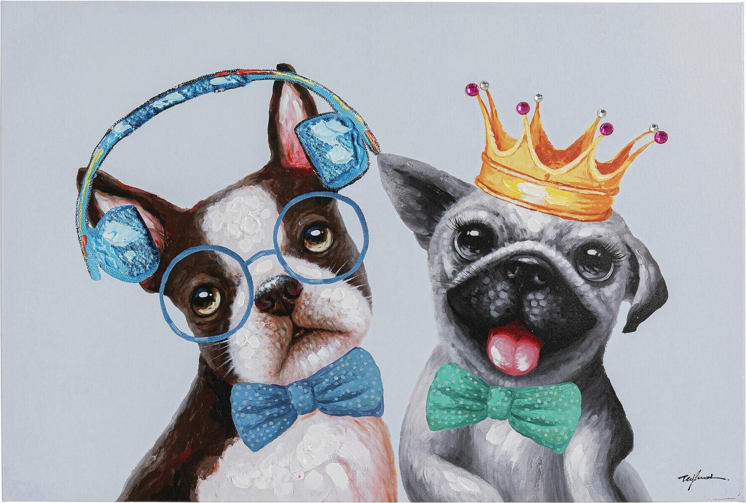 KARE Touched Dog Music Lover 70x100cm