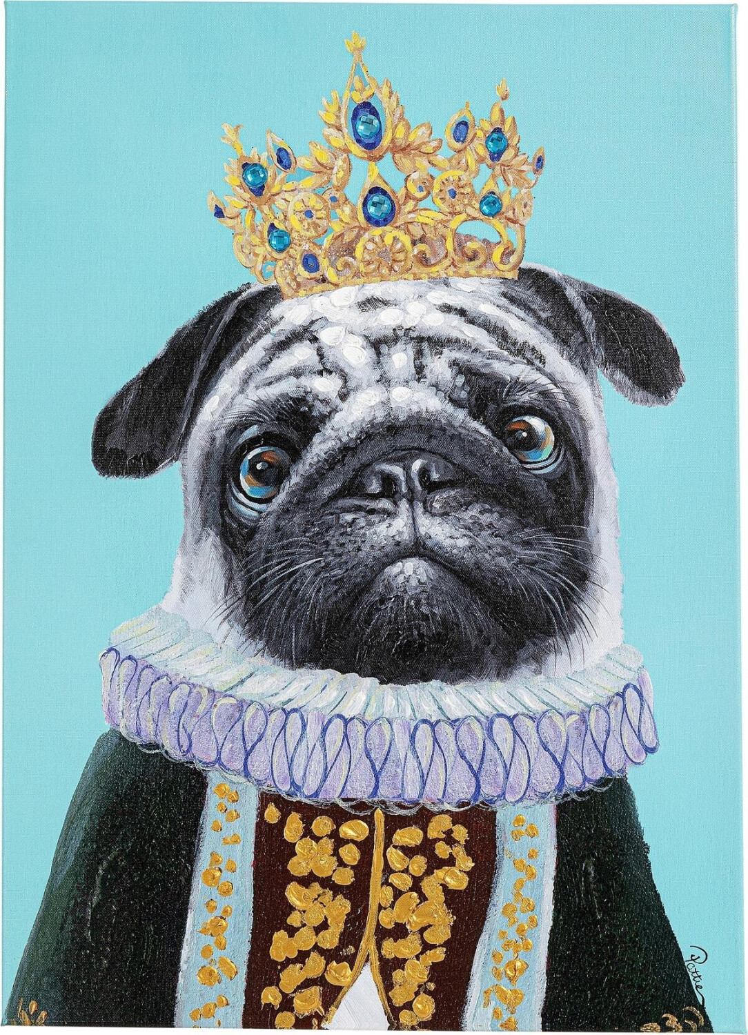 KARE Touched Dog Big King 70x50cm