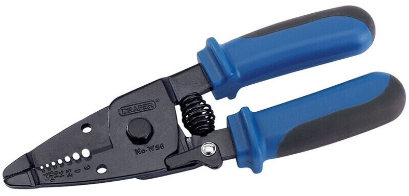 Draper Spring Loaded Wire Stripper (7 x 23.5 x 2cm) (Black/Blue)