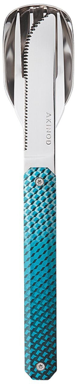 Akinod Straight Magnetic Cutlery 12H34 Blue Mosaic