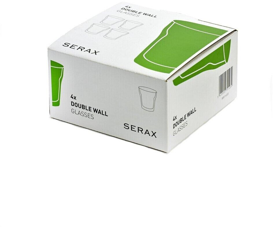 Serax Serax Double Wall Espresso Glass S Set of 2 Clear 4 glasses à 4 glasses à 250 ml - side view