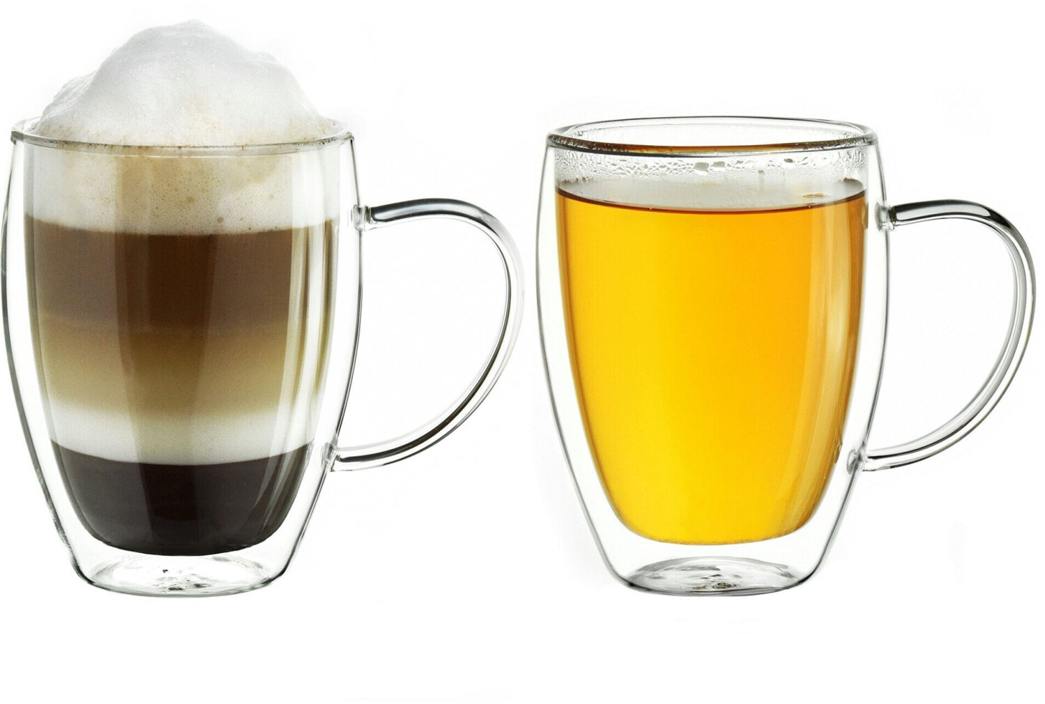 Creano Thermo glass (2 pcs), with handle, borosilicate glass, 400 ml