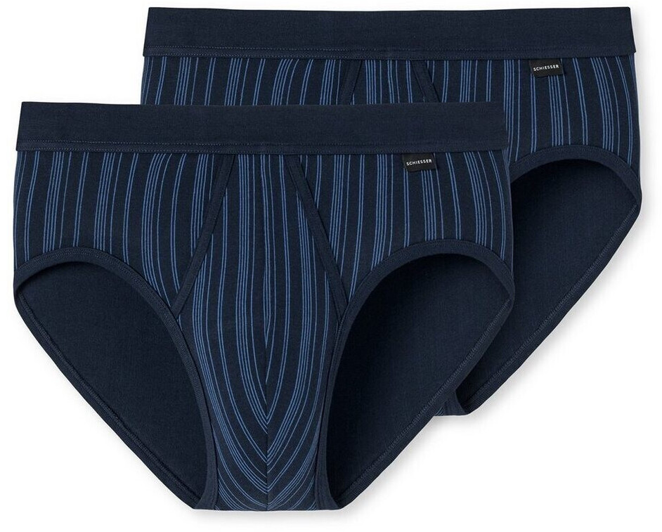 Schiesser Sports Briefs Fine Rib Double Pack (172692) dark blue
