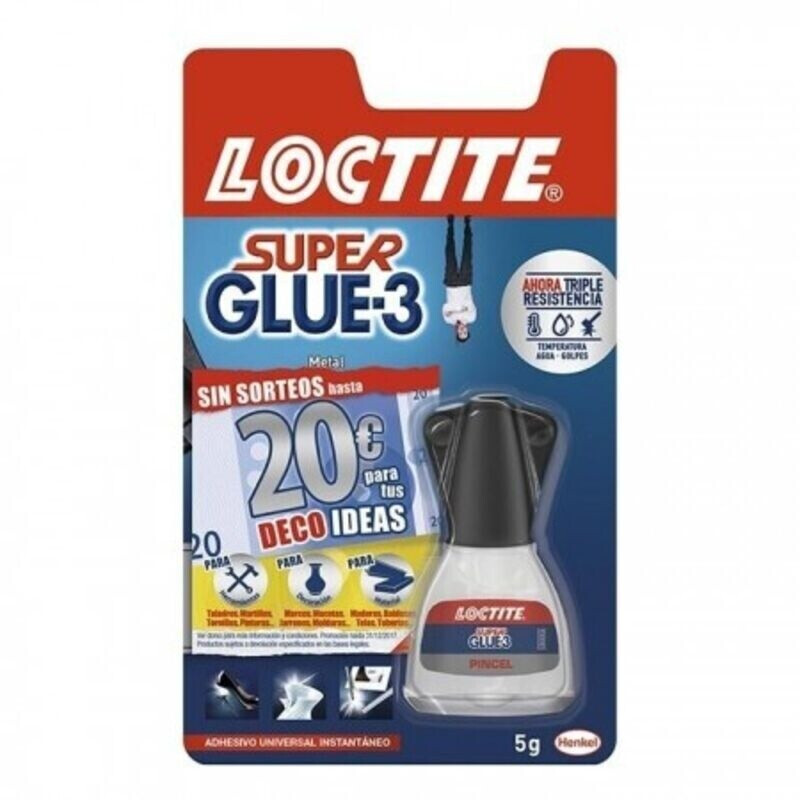 LOCTITE SUPER GLUE 3 Universal Extra Strong Brush Applicator 5g