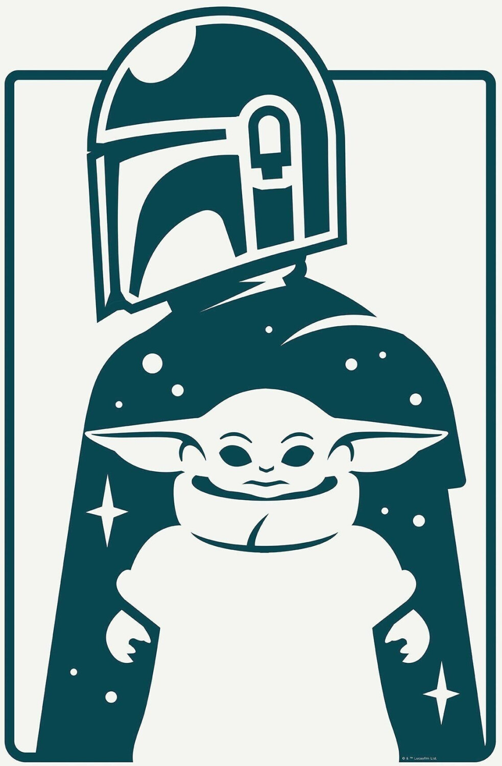 Komar Star Wars Mandalorian The Child and Father 50x70cm