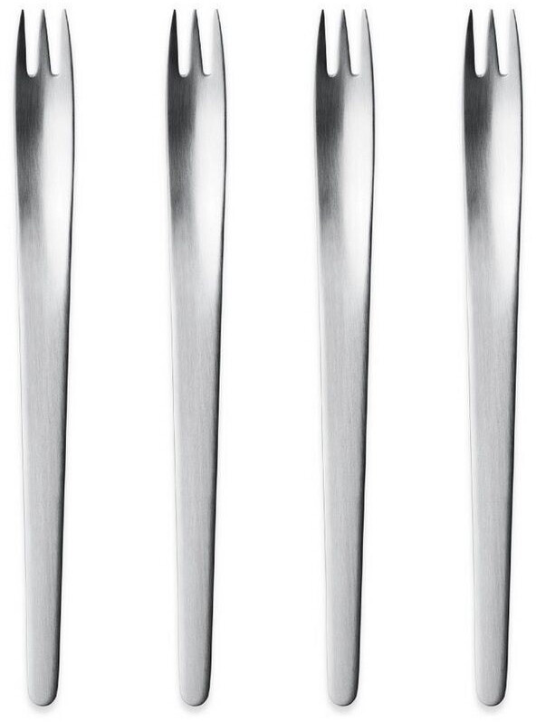 Georg Jensen Forchetta Da Pasticceria Bambini Arne Jacobsen - Acciaio Inox Opaco 15.5 Cm