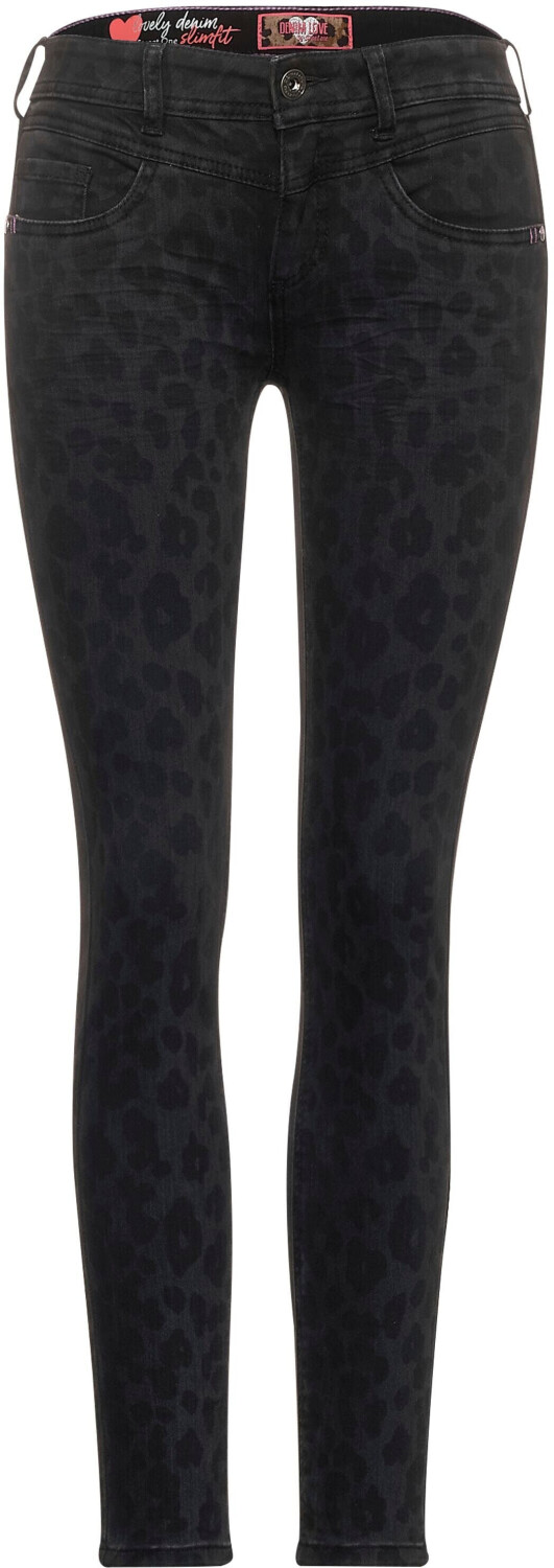 Street One Slim Fit Pants (A37371712838) black leo laser wash