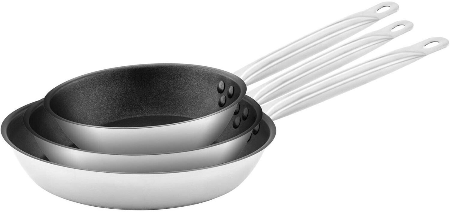 Royal Catering Stainless Steel Frying Pan Set 3 pcs. 20/24/28 cm