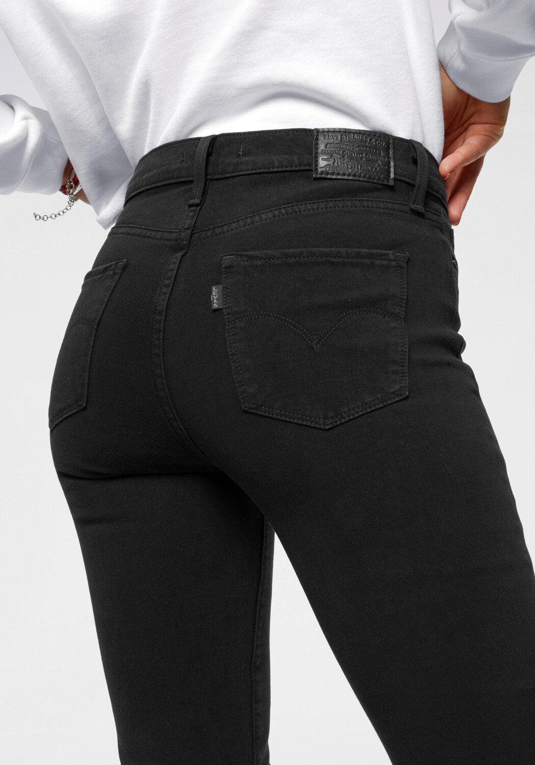 Buy Levi's 314 Shaping Straight Jeans black and black from £47.16 ...