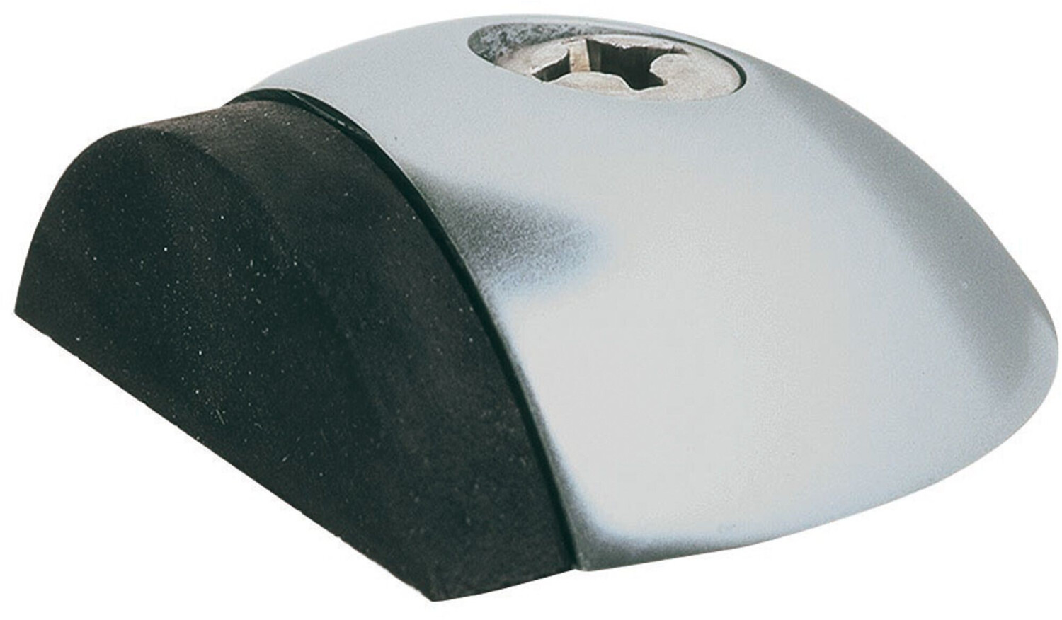 KWS Floor door buffer - floor plate ø 57 mm, stop h. 17 mm, silver anodized