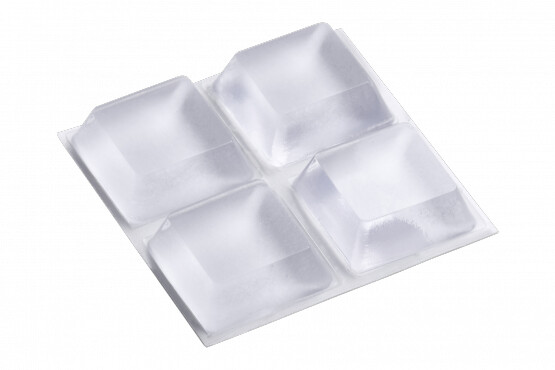 Metafranc Anti-slip pads clear 20x20 mm, 8 pieces