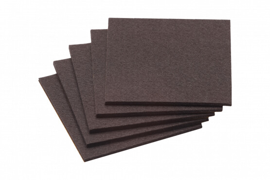 Metafranc Felt blank 100x100 mm, brown, 5 pieces