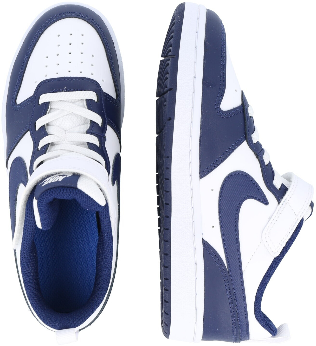 nike court borough low 2 white blue