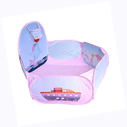 SHS Pop Up Baby Ball Pit with Basketball Basket