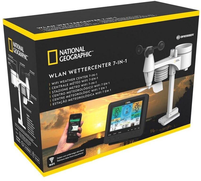National Geographic Wifi Colour weather centre with 7-in-1 professional  sensor au meilleur prix sur