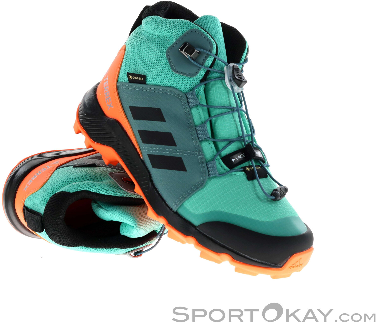 Buy Adidas Terrex Mid GTX K acid mint/core black/screaming orange from Â£78.01 (Today) â Best 
