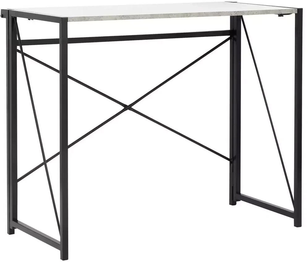 Bramwell Folding Desk, Grey/Black
