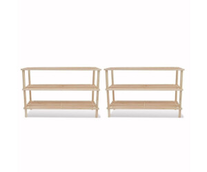 Vidaxl Shoe Shelves In Pine Wood 2 Pieces Ab 24 99 Preisvergleich Bei Idealo De