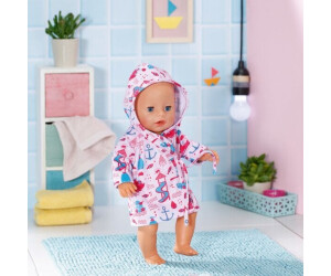 Un Pyjama 830499 Zapf Creation- Baby Born Bath Deluxe Tenue de Garçon 43 cm-pour Les Tout 3 Ans et Plus-Adapté aux Petites Mains des Enfants-Contient Un Peignoir Un Gilet Un Short etc