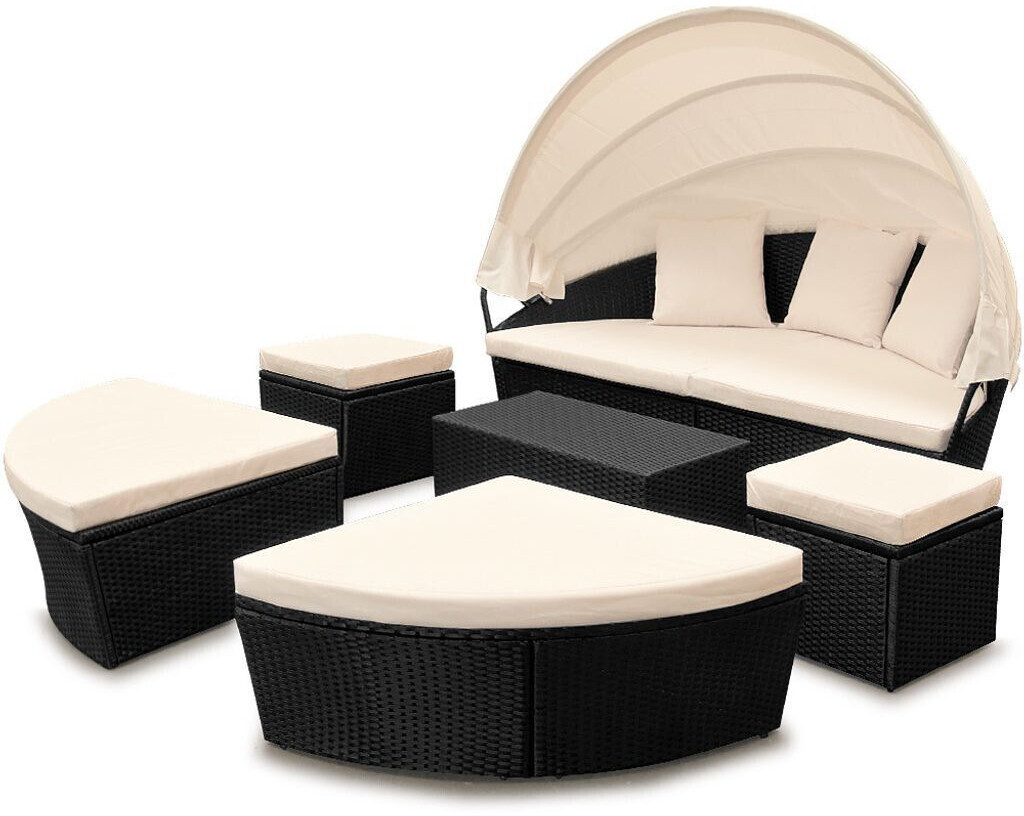 Casaria Deuba Poly Rattan 226cm Oval Schwarz ab 475 95 Preisvergleich bei idealo