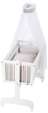 Alvi Bassinet with Bed Linen Sina white