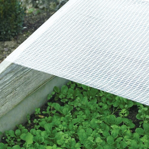 EXCOLO 4x Gitterfolie 2x3 Meter – Transparent-weißer Wind- & Sichtschutz, 24 Qm, PE-verstärkt, Vielseitig Einsetzbar