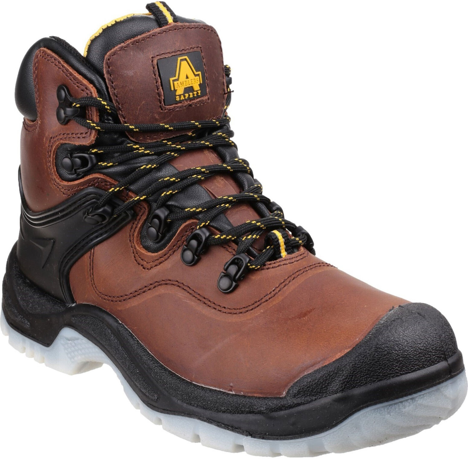 Amblers Mens Safety FS197 Shock Absorbing Waterproof Safety Boots Brown