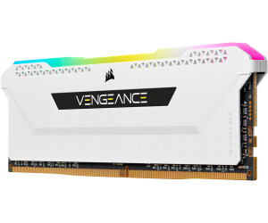 Corsair Vengeance RGB Pro SL Kit 32 Go DDR4-3200 CL16 (CMH32GX4M2E3200C16W)  au meilleur prix sur