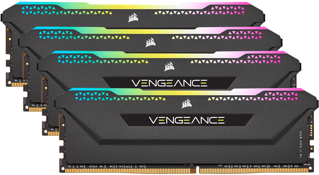 Corsair Vengeance RGB PRO Series 32 Go (4x 8 Go) DDR4 3200 MHz CL16 - Kit  Quad Channel 4 barrettes de RAM DDR4 PC4-25600 - - Cdiscount Informatique