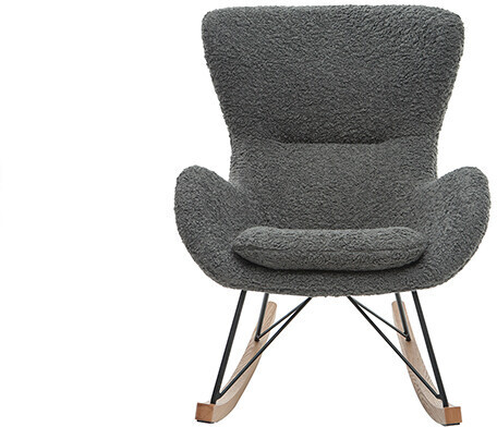 Miliboo Rocking chair Eskua en laine bouclée